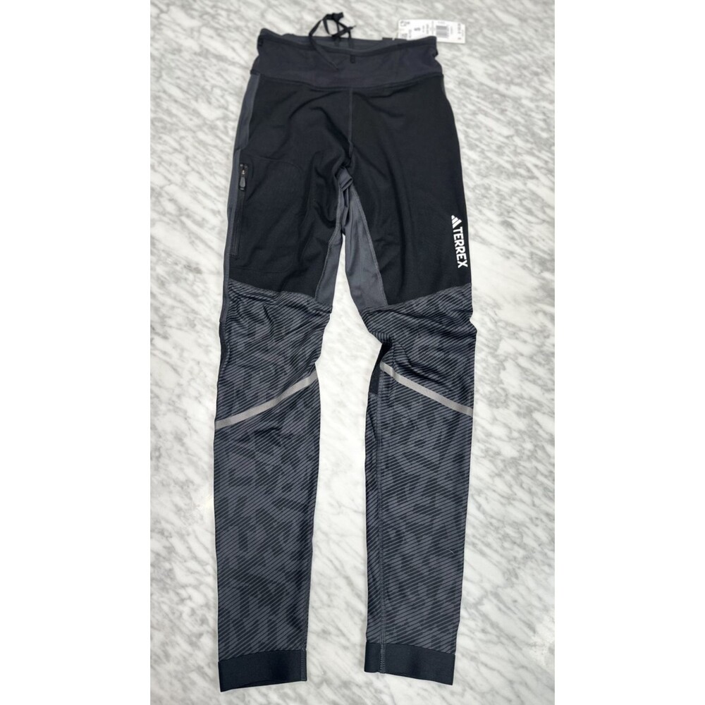adidas TERREX Men's Agravic Trail Running Tight Leggings HL1725 Carbon Small